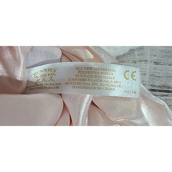 Bunnies By The Bay Plush Bunny Rabbit Baby Lovey Soft Pink White 12" 2021 - Picture 6 of 6